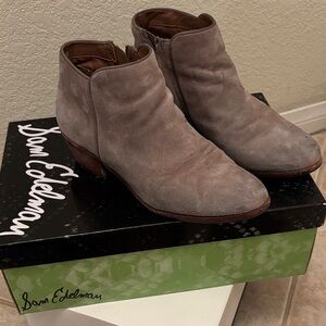 Sam Edelman Taupe Suede Ankle Booties